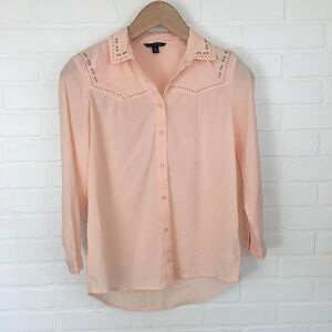 American Eagle Button Up Embellished Blouse‎